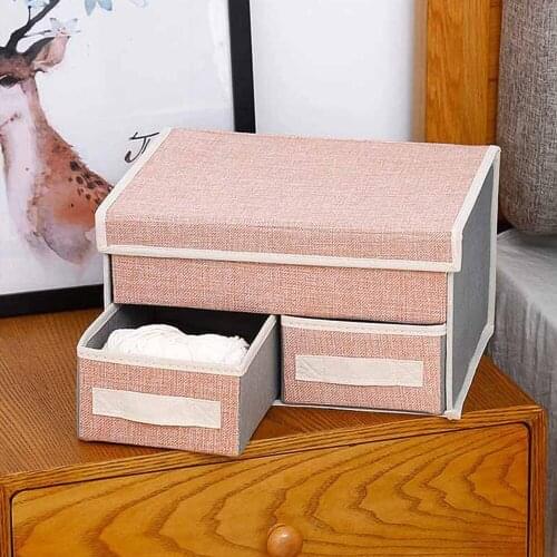 Storage Drawer Non Woven Foldable Socks Storage Basket Bin Desktop Cabinet Cosmetic Organizer for Underwear Jewelry Scarf Socks