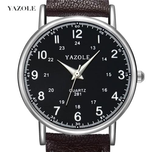 YAZOLE Quartz Watch Men Watches Top Brand Luxury Fashion Male Clock Casual Leather Watch Relogio Masculino Relog Hodinky Ceasuri