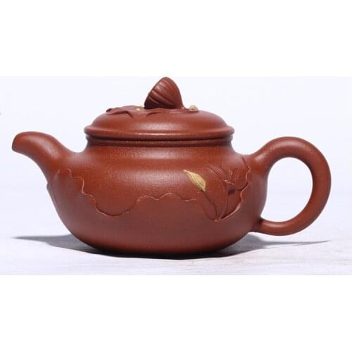 Yixing Purple Clay Teapot Classic Hongjiangpo Lotus Fragrance Antique Teapot Kung Fu Tea Set Gift Household Teapot ChineseTeapot