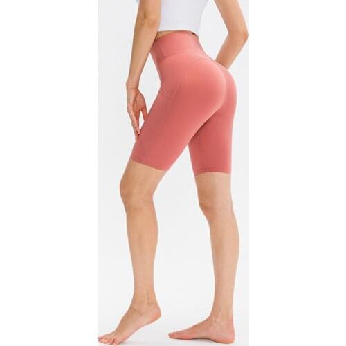Yoga Womens Short Pants Gym Cycling Sport Shorts Fitness Workout Elastic Leggings Solid Seamless High Waist Tight Shorts