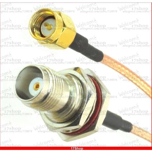 10 pcs SMA male straight TO TNC female nut bulkhead 15cm RG316 cables pigtail