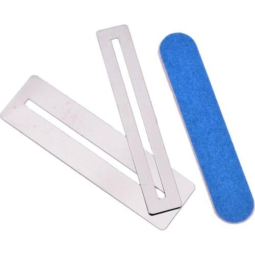 3 Pcs Stainless Steel Guitar String Grinding Tools Repairing Tool Set Fretboard Guard ProtectIve Shim & Fret Wire File