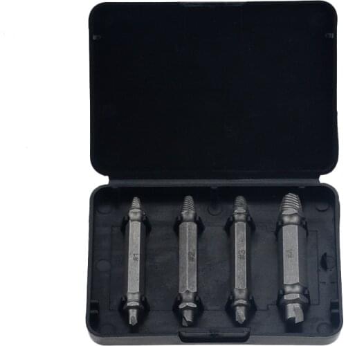 4PCS Damaged Screw Extractor Drill Bits Guide Set Broken Speed Out Easy out Bolt Stud Stripped Screw Remover Tool