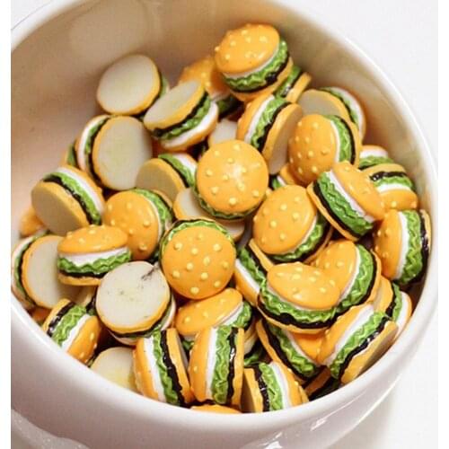 5Pcs Resin Simulation Hamburg Dollhouse Miniature Model Toy DIY Phone Decor