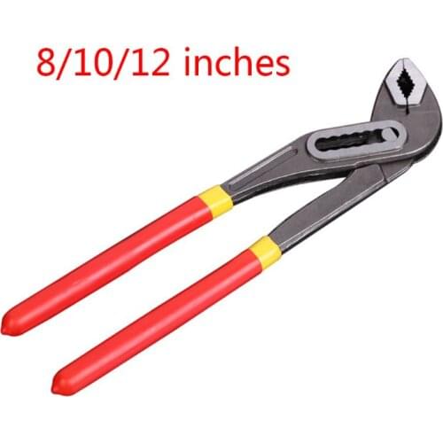 8/10/12Inch Water Pump Pliers Quick-release Plumbing Pliers Havy Duty Straight Jaw Groove Joint Plier Manual Tools