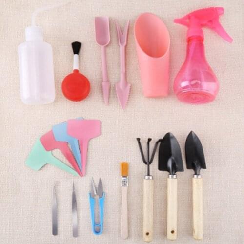 8 Different Sets Succulent Potting Tools Flower Kettle T-shaped Floral Labels Flower Transplant Tool Mini Gardening Supplies