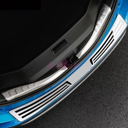 Accessories For Toyota RAV4 XA40 2016 2017 2018 #304 Stainless Steel Rear Trunk Door Sills Plate Bumper Guard Kits Car Styling