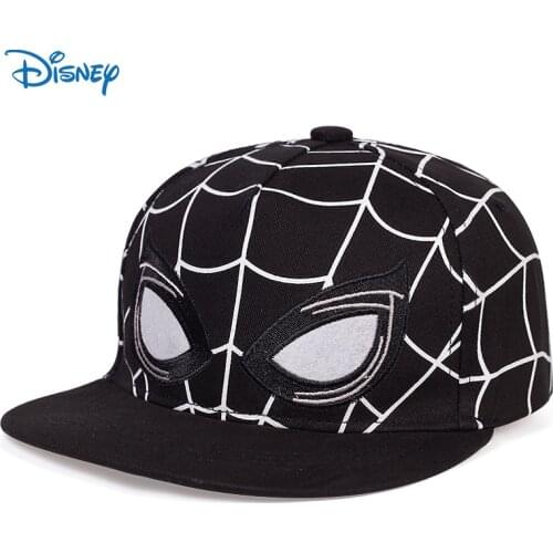 Disney Marvel Hat Baseball Cap Embroidery Adjustable Children Hat Boys Girls Superhero Spider Flat Brim Hip Hop Hat Outdoor