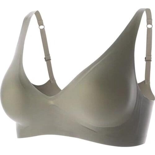 No trace women without underwire thin small chest gather adjusted to collect the pair of breasts sexy large size halter bra