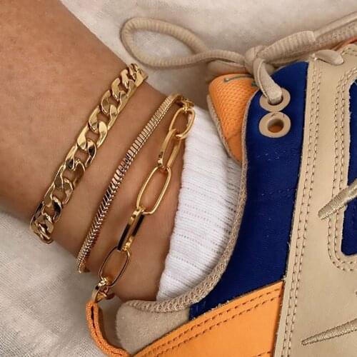 FNIO Chain Anklets for Women Foot Accessorie Summer Beach Barefoot Sandals Bracelet ankle on the leg Female Ankle gifts for wome