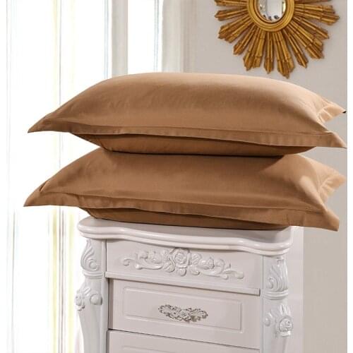 1 Piece Plain Dyed Knitted Solid Pillowcases Coffee Color 100% Polyester Pillow Case Brief Style 48cm*74cm 50