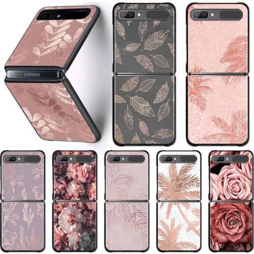 Pink Rose Bling Picture Guscio Phone Case For Samsung Galaxy Galaxy Z Flip 3 5G Hrad Case Capa Shell Cover Fundas