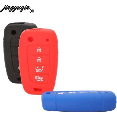 Jingyuqin Car Remote Key Fob Case Cover For Hyundai i30 i35 i40 Kona Azera Elantra Solaris Grandeur Ig Accent Santa Fe