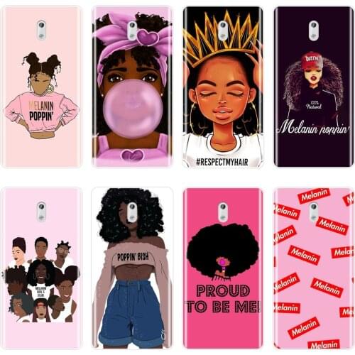 Melanin Poppin Black Girl Back Cover For Nokia 1 2 3 5 6 8 Soft Silicone Case For Nokia X6 7 Plus Phone Case