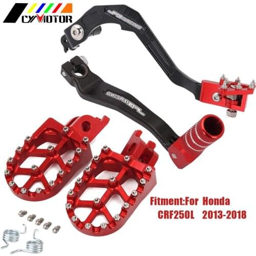 CNC Folding Tip Gear Shift Footpeg Foot Pegs Pedal Shifter Lever Brake Lever For Honda CRF250L CRF 250L 250 2013 2014 2015-2018