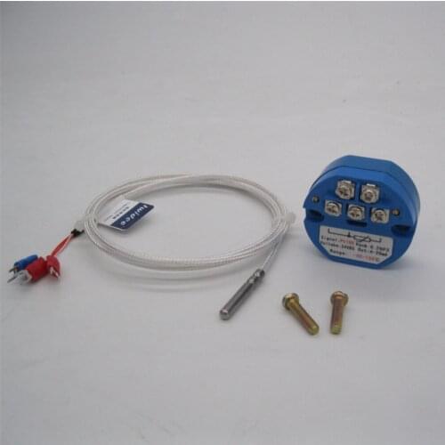 PT100 Temperature Sensor Transmitter DC 24V -50-150 Degree Range +Pt100 Temperature Sensor waterproof
