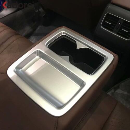 For Honda Accord 2018 2019 Carbon Fiber Rear Seat Water Cup Holder Frame Cover Trim Sticker Car Interior Accessories