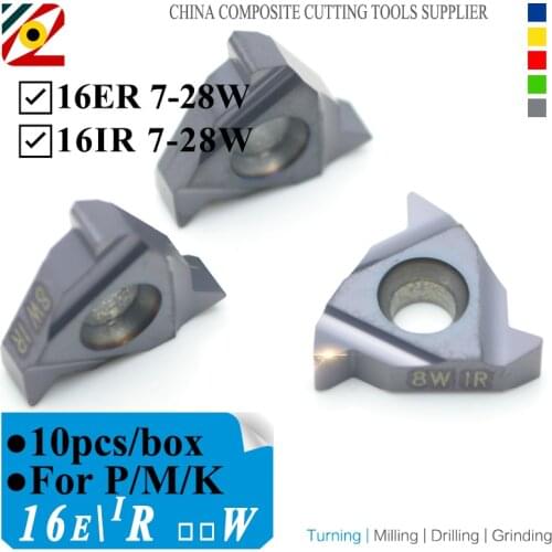 EDGEV 16ER 16NR 16IR 7W 8W 9W 10W 11W 12W 14W 16W 18W 19W 20W 24W 26W 28W Threading Carbide Insert Thread Turning Tools Lathe