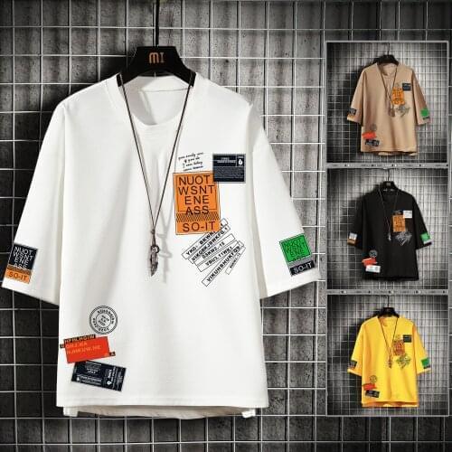 Print Short Sleeve Mens T-Shirt Fashion Streetwear Clothes Mens Clothing 2021 Hip Hop Japanese Clothing Man M-4XL