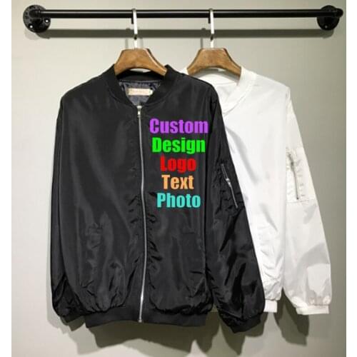 Personality fashion new coat solid color can be customized for womenn flight jacket windbreaker