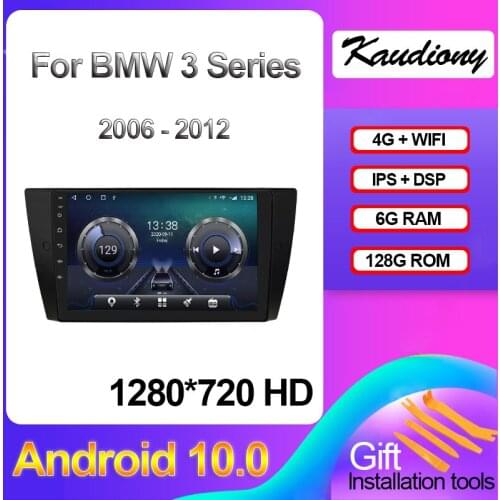 Kaudiony Android 10.0 For BMW 3 Series E90 E91 E92 E93 Car DVD Multimedia Player Auto Radio GPS Navigation Stereo 4G 2006 - 2012