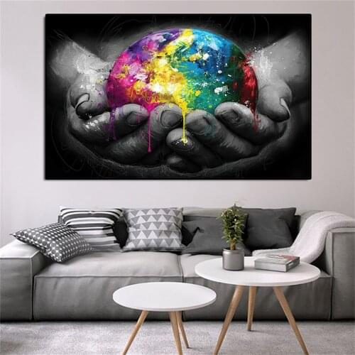 Nordic Print Posters protect the Earth Wall Art Canvas Painting Street Graffiti Art Wall Public welfare Pictures For Wall Decor