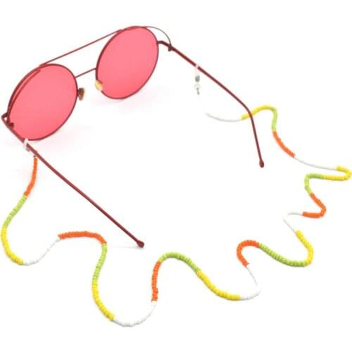 New Design Colorful Seed Bead Glasses Chains Sunglasses Chains Women Reading Glasses Cord Holder Neck Strap Rope for Eyewear