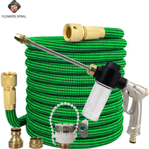 17ft-150ft Car Wash Hose Expandable Garden Hose Magic Flexible Hose With Foam Pot Spray Gun Big Promotion Garden Hose