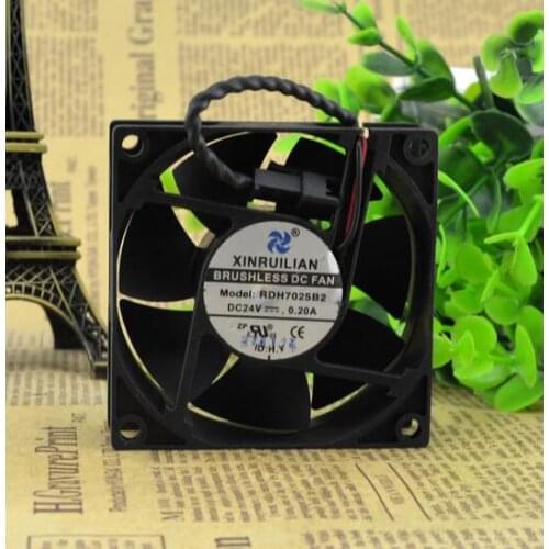 Original RUILIAN SCIENCE 70*70*25 RDH7025B2 24V 0.20A frequency converter cooling fan