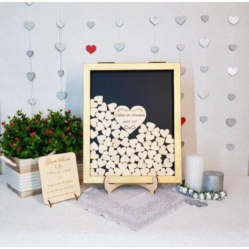 Personalized rustic wooden Wedding Alternative Guest Book ,Personalized Drop Top box Heart wedding guestbook Memory Box
