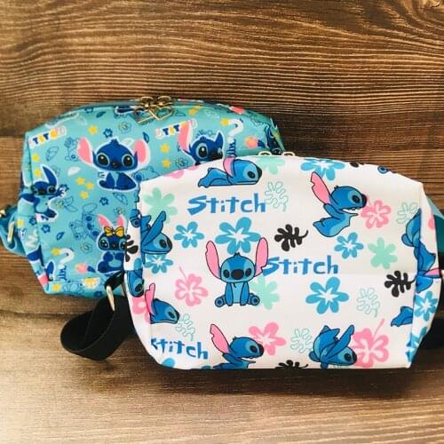 Disney 2color Stitch Anime Figures Cartoon Product Cosplay Accessories Casual Shoulder Bag Gift Kids Children