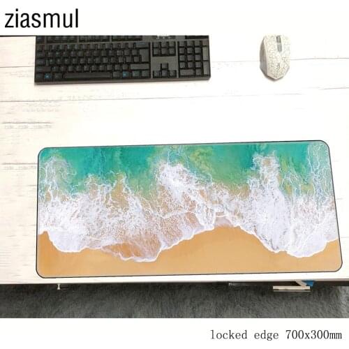 Beach 70x30cm gaming mouse pad cartoon waves Anime MousePad Laptop Notebook Mat Spray gaming mousepads large