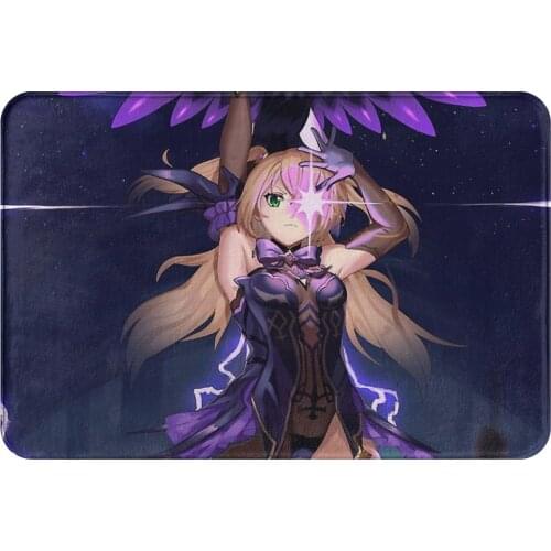 Genshin Impact Non-slip Doormat Fischl Living Room Kitchen Mat Welcome Carpet Flannel Modern Decor