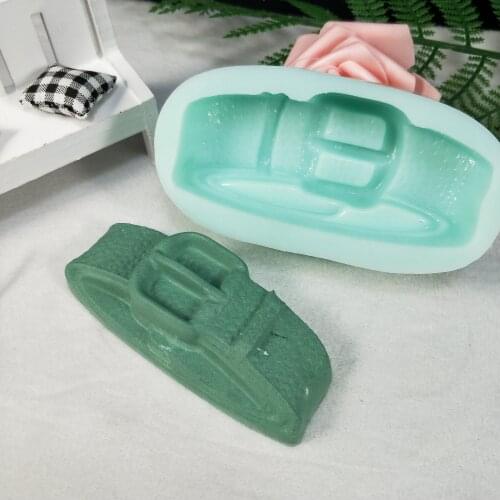 QT0252 PRZY Mens Belt Soap Molds Gypsum Chocolate Candle Candy Mold Silicone Mold Belt Molds Soap Making Clay Resin Moulds
