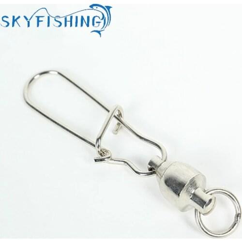 Stainless Steel Ball Bearing Fishing Swivels Snap 10pcs/lot Different Size Rolling Sea Fishing Swivels Snaps Connector