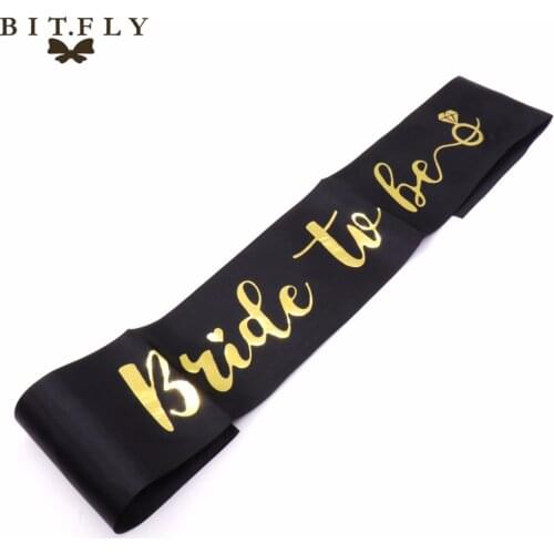 Bridal To Be gold letter Bridesmaid Sash Bride Sash Bridal Shower Party nightclub Girl Decoration Bachelorette Party Supplies