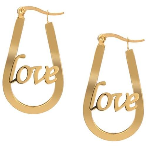 Titanium Steel Dangle Earrings for Women Gold Color Geometric Custom Name Drop Earring Bijoux Femme Earrings 2021 Trend