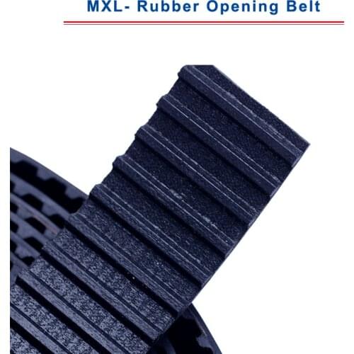 High Quality 1 meter MXL type-Opening Timing Belt Rubber Material Belt Width 6/10 mm Black Synchronous Belt Teeth Pitch 2.032mm
