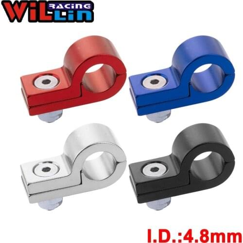 WILLIN - Billet Aluminum Line P Clamps To Suit I.D.4.8MM 3/16'' Tubing Line WLJN02-D5 Gold/Purple/Red/Blue/Silver/Black