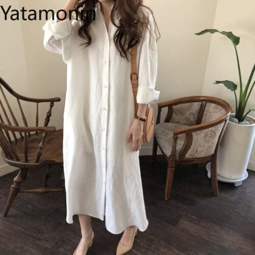 Модные платья-рубашки YATAMONIRI China At AliExpress
