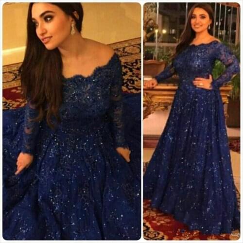 Women Turtleneck muslim custom navy blue Maxi Dress Elegant Sequined Detail Tunic Dress Classy Evening Party Formal Long Dress
