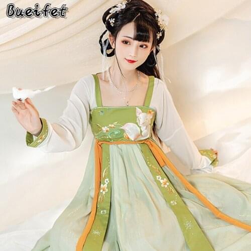 Womens Hanfu Fairy Dresses Chinese Traditional Style Folk Dress Ancient Originale Princess Tang Dynasty Robe National Outfit
