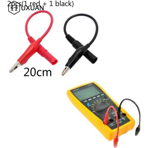 2PCS DIY Test Leads Alligators High Quality Alligator Clips Electrical Double-ended Crocodile Clips Roach Clip Test Jumper Wire