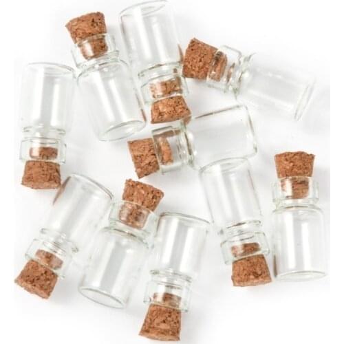 Pandahall 20pcs Glass Jar Bead Containers Clear Glass Bottles for DIY, Arts & Crafts, Projects, Decoration, Party Favors
