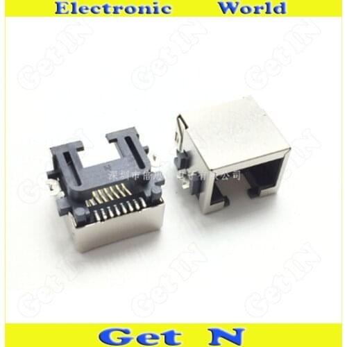 30pcs For Table Notebooks 8P8C RJ45 Network Connectors H=8.6 Sink Type RJ45 Network Interface Socket