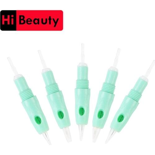 30pcs Sterilized 8mm Screw Green Tattoo Cartridges Needles Microneedling Microblading For Charmant Charme Princesse Liberty Pen