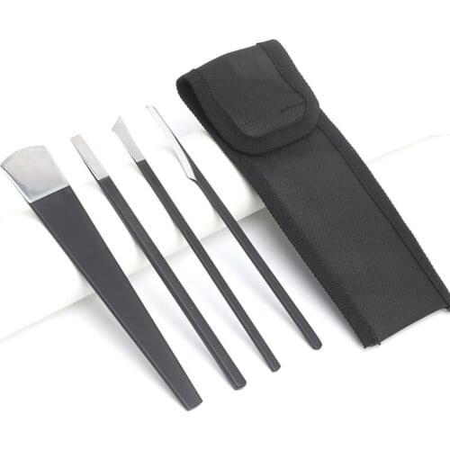 4Pcs/Set Leather Cutting Tool DIY Craft Cut Edge Skiving Carving Cutter Blade Tools Leather Thinning Cutting Knife