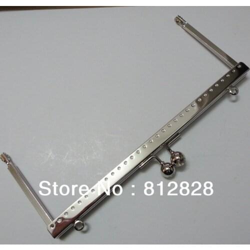 5pcs 19cm Silver Metal Clutch Frame with Clip Clasp and Sewing Holes