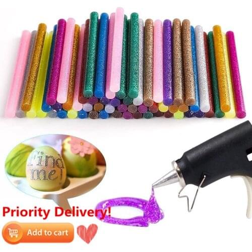 60pcs/lot Hot Glue Gun Sticks Hot Melt Glue Sticks Mini for DIY Art Craft Pop 12 Color For DIY Card Album Wedding Decor Supplies