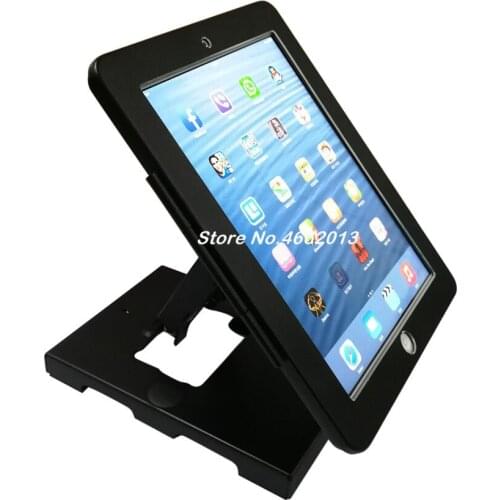 Security desktop stand for iPad 2 3 4 air1 2 Pro 9.7 tablet with lock holder 360 degree revolving hotel front desk order bracket